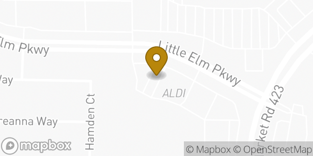 Map showing the location of Aldi in Little Elm, TX 75068