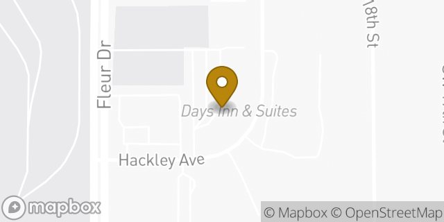 Map showing the location of Days Inn and Suites by Wyndham Des Moines Airport in Des Moines, IA 50315