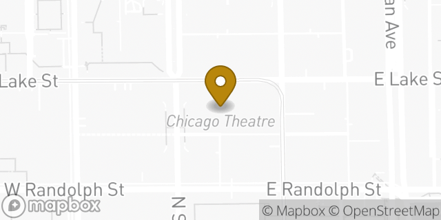 Map showing the location of Delta Sky360 Lounge - Chicago Theatre in Chicago, IL 60601