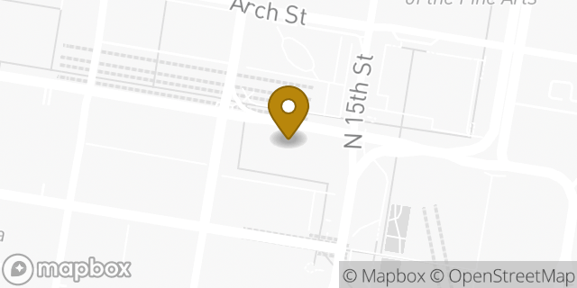 Map showing the location of Dunkin' in Philadelphia, PA 19103