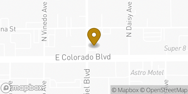 Map showing the location of 7-Eleven in Pasadena, CA 91107