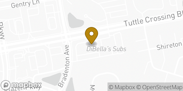Map showing the location of Starbucks in Dublin, OH 43016