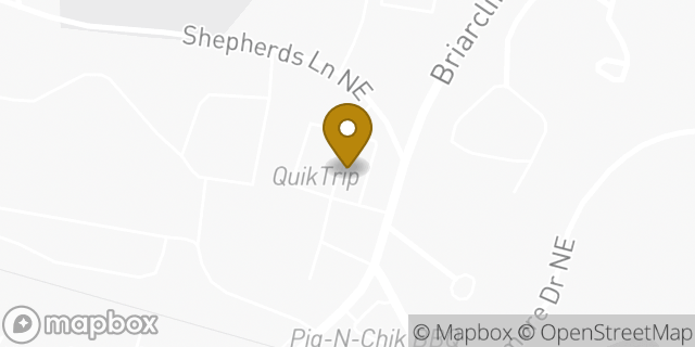 Map showing the location of QuikTrip in Atlanta, GA 30329