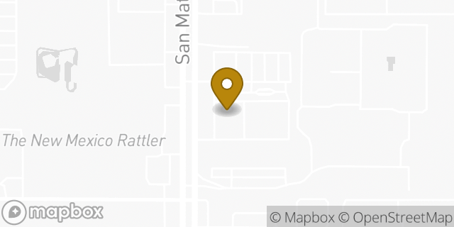 Map showing the location of Enterprise Rent-A-Car in Albuquerque, NM 87109