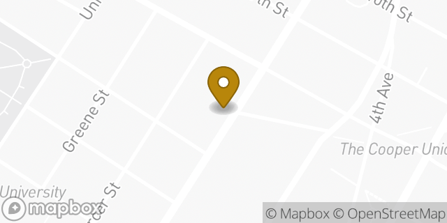 Map showing the location of Alamo Rent A Car in New York, NY 10003