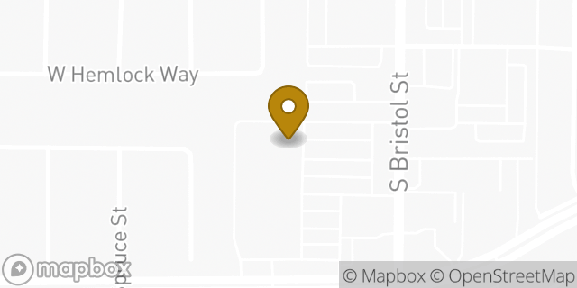 Map showing the location of Aldi in Santa Ana, CA 92704