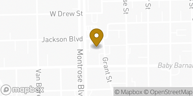 Map showing the location of AutoZone in Houston, TX 77006