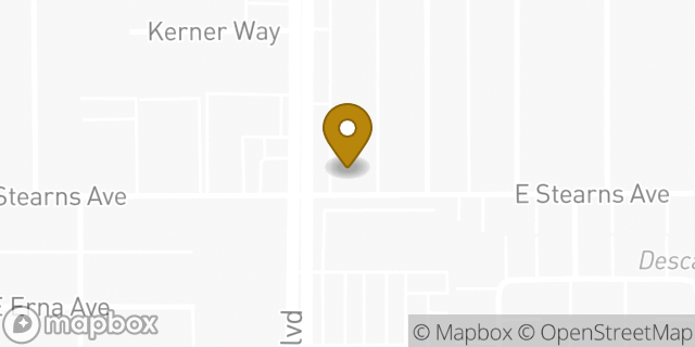Map showing the location of AutoZone in La Habra, CA 90631