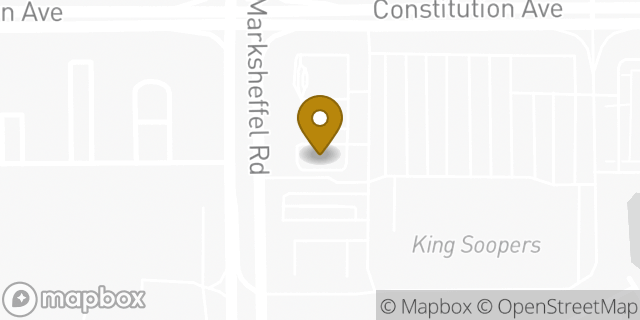 Map showing the location of Starbucks in Colorado Springs, CO 80951