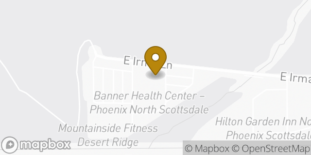 Map showing the location of Banner Health in Phoenix, AZ 85050