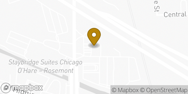 Map showing the location of Dunkin' in Des Plaines, IL 60018