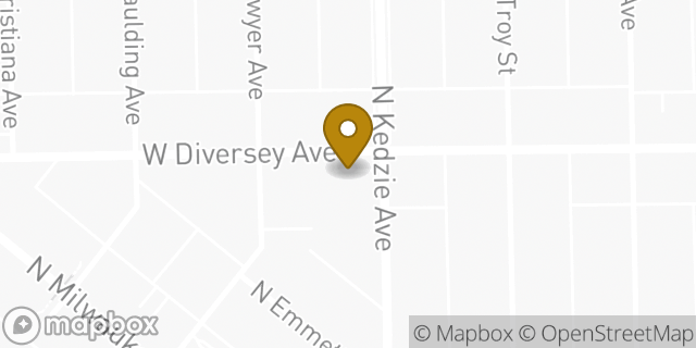 Map showing the location of Subway in Chicago, IL 60647