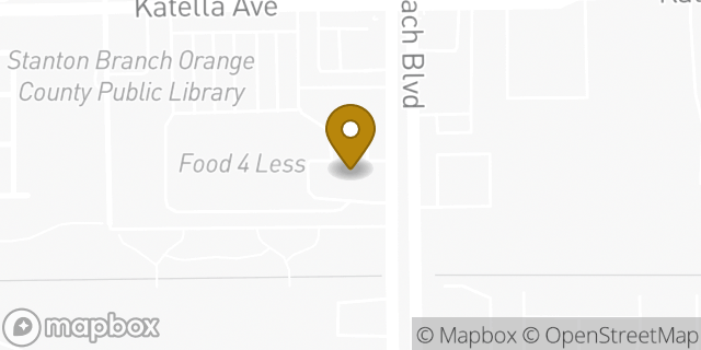Map showing the location of McDonald's in Stanton, CA 90680