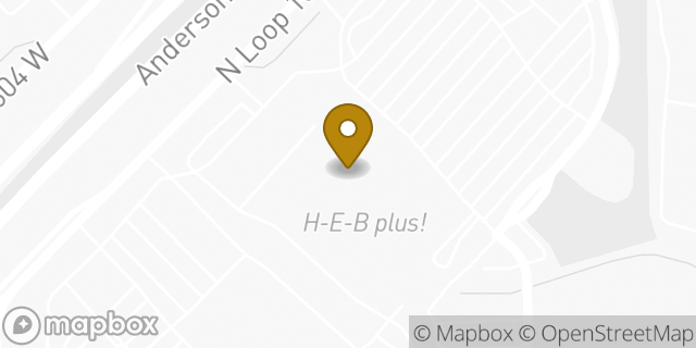 Map showing the location of H-E-B plus! in San Antonio, TX 78249