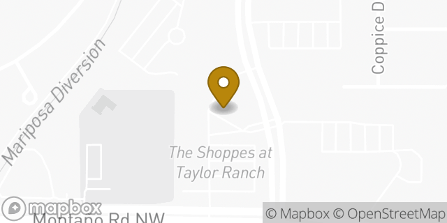 Map showing the location of Subway in Albuquerque, NM 87120