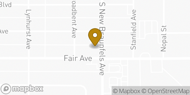 Map showing the location of EZ Pawn in San Antonio, TX 78223