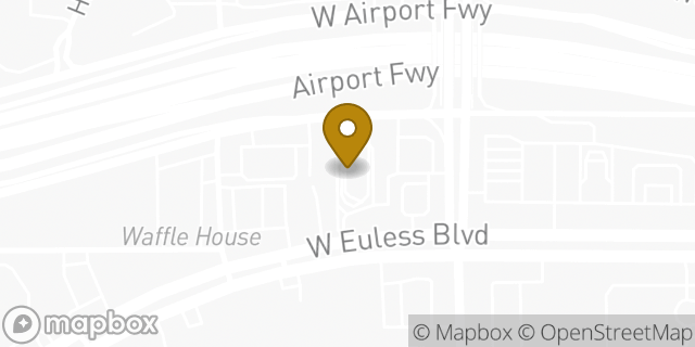 Map showing the location of McDonald's in Euless, TX 76039
