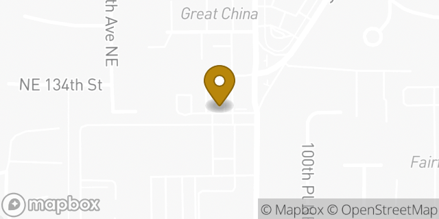 Map showing the location of Starbucks in Kirkland, WA 98034