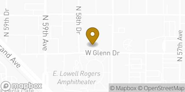 Map showing the location of Bank of America in Glendale, AZ 85301