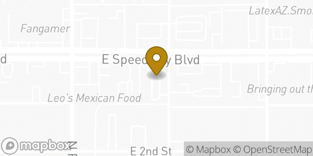 Map showing the location of Enterprise Rent-A-Car in Tucson, AZ 85712