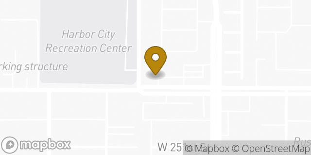 Map showing the location of Baskin-Robbins in Harbor City, CA 90710