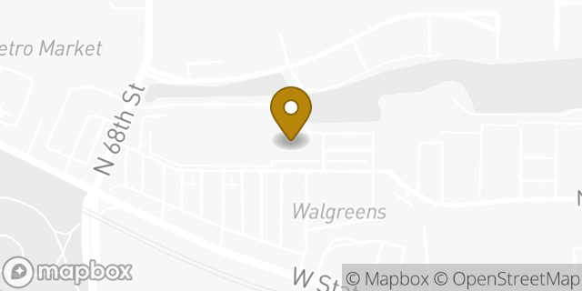 Map showing the location of Buffalo Wild Wings 'GO' in Wauwatosa, WI 53213