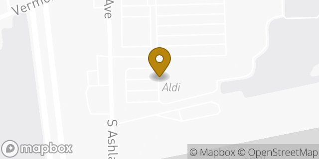 Map showing the location of Aldi in Calumet Park, IL 60827