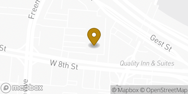 Map showing the location of Penske Truck Rental in Cincinnati, OH 45203