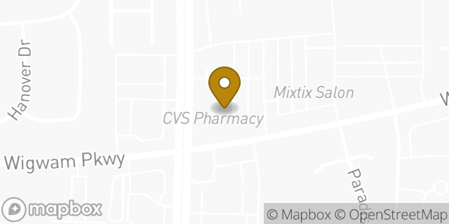 Map showing the location of CVS Pharmacy in Henderson, NV 89074