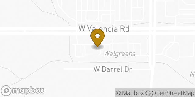 Map showing the location of Subway in Tucson, AZ 85746