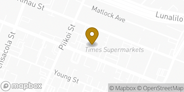 Map showing the location of Safeway in Honolulu, HI 96814