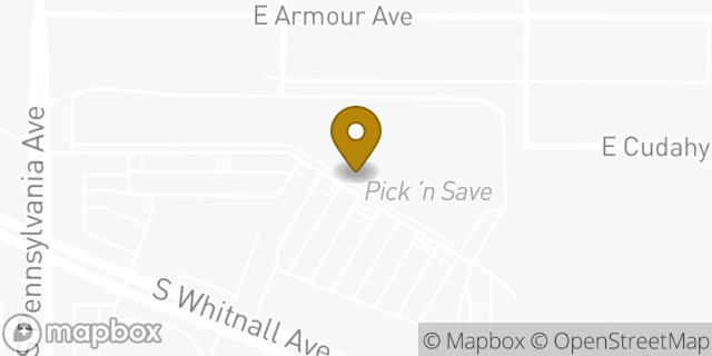 Map showing the location of Planet Fitness in St Francis, WI 53235