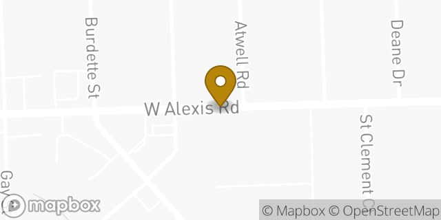 Map showing the location of Glass City CrossFit in Toledo, MI