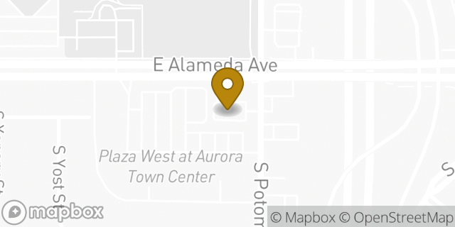 Map showing the location of 7-Eleven in Aurora, CO 80012