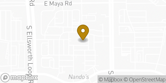 Map showing the location of Planet Fitness in Queen Creek, AZ 85142