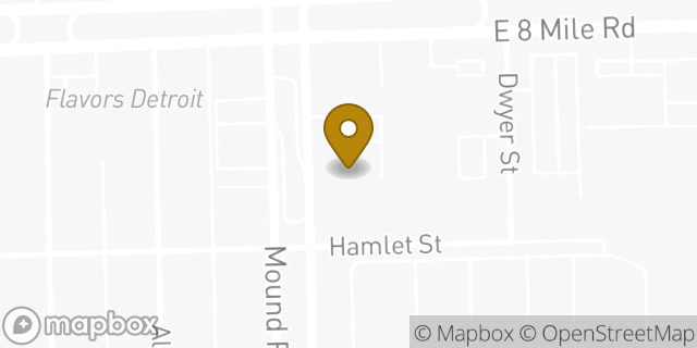 Map showing the location of AutoZone in Detroit, MI 48234