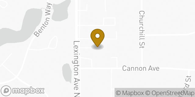 Map showing the location of KinderCare in Shoreview, MN 55126