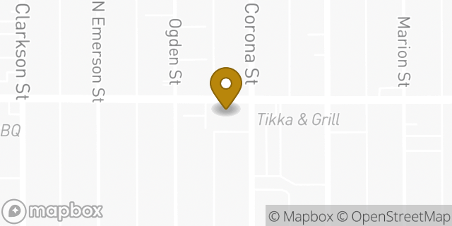 Map showing the location of Chase Bank in Denver, CO 80218