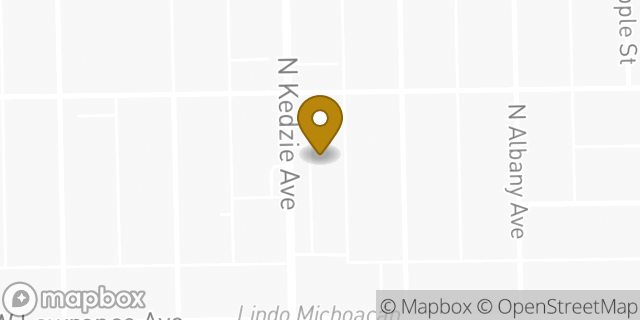 Map showing the location of Chase Bank in Chicago, IL 60625