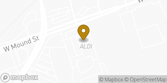 Map showing the location of Aldi in Columbus, OH 43223