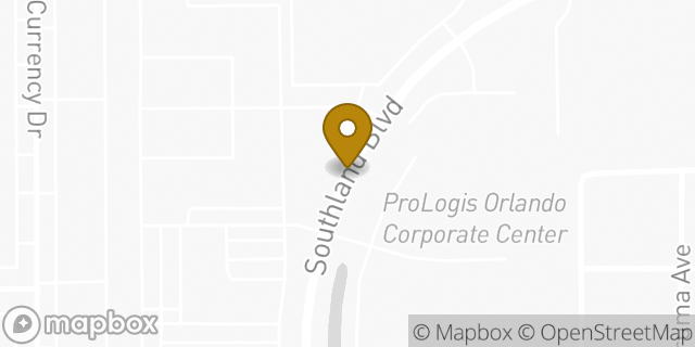 Map showing the location of UPS Drop Box in Orlando, FL 32809
