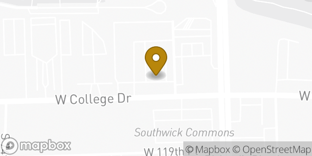 Map showing the location of Starbucks in Palos Heights, IL 60463