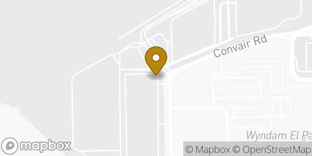 Map showing the location of Avis Car Rental in El Paso, TX 79925