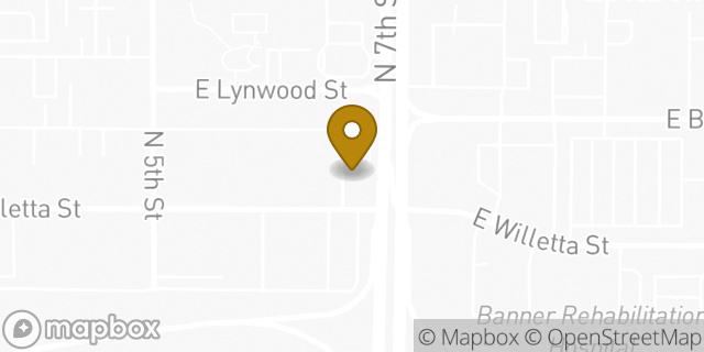 Map showing the location of Starbucks in Phoenix, AZ 85004