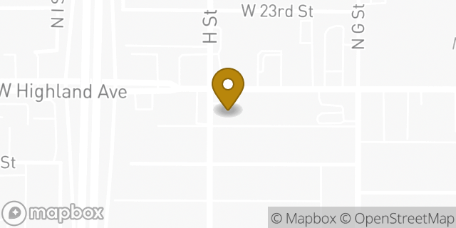 Map showing the location of 7-Eleven in San Bernardino, CA 92405