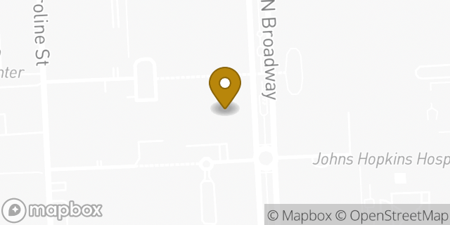 Map showing the location of Starbucks in Baltimore, MD 21287