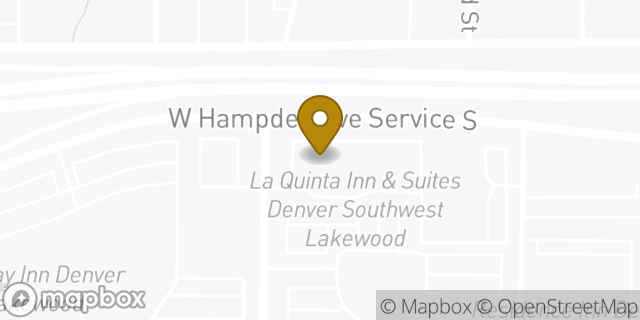 Map showing the location of La Quinta Inn and Suites by Wyndham Denver Southwest Lakewood in Lakewood, CO 80227