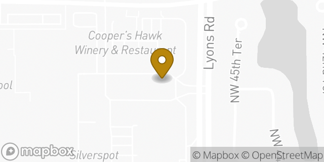 Map showing the location of Starbucks in Coconut Creek, FL 33073