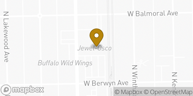 Map showing the location of Jewel-Osco in Chicago, IL 60640