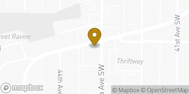 Map showing the location of Starbucks in Seattle, WA 98136